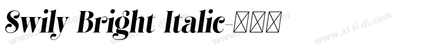 Swily Bright Italic字体转换